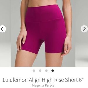 lululemon align shorts 6”